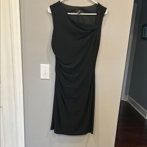Ronni Nicole Black Asymmetrical Sheath Dress